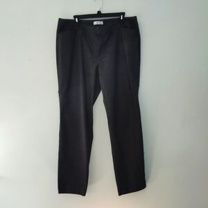 CJ Banks Pants Size 18W Trouser Pant Charcoal Gray Career Office Minimalist